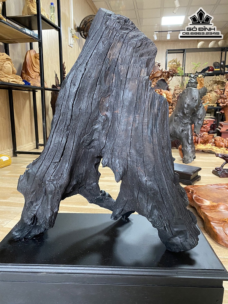 Tượng Nhất Tâm Bái Phật Gỗ Mun Cao 60 Ngang 50 Sâu 22 (cm) 0