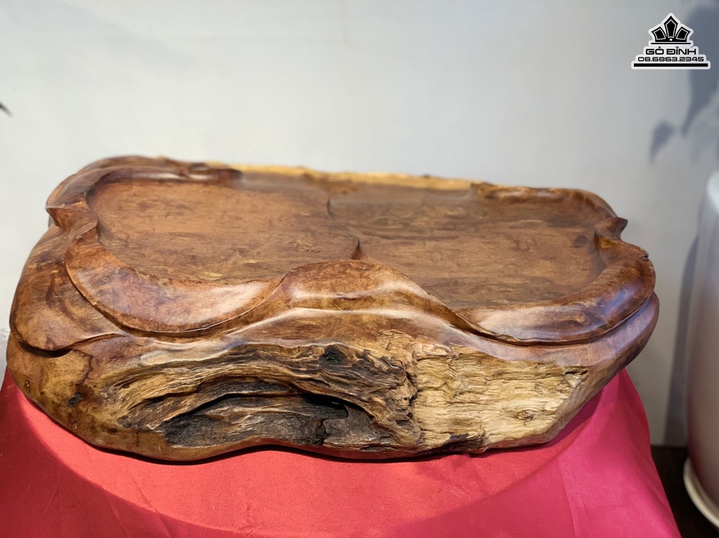 Khay Trà Gỗ Hương Liền Khối Dài 60 Rộng 52 Dày 15 (cm) 0