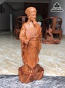 Tượng Gia Cát Lượng Gỗ Cẩm Liền Khối Cao 62 Ngang 23 Sâu 15 (cm) 1