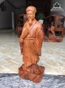 Tượng Gia Cát Lượng Gỗ Cẩm Liền Khối Cao 62 Ngang 23 Sâu 15 (cm) 2
