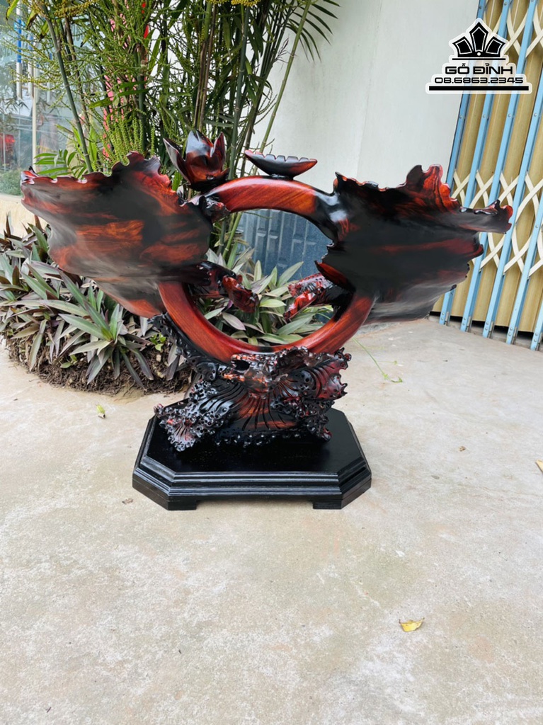 Tượng Cá Xiêm Gỗ Trắc Cao 30 Ngang 73 Sâu 30 (cm) 2