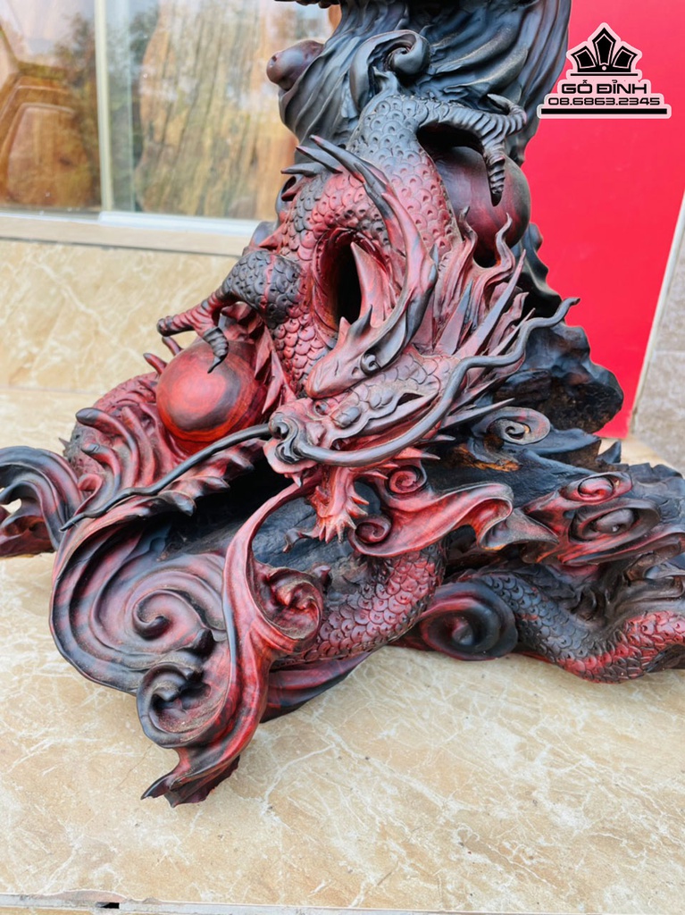 Tượng Đạt Ma Sư Tổ Gỗ Trắc Cao 76 Ngang 45 Sâu 26 (cm) 1