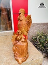 Tượng Gà Gỗ Hương Cao 64 Ngang 40 Sâu 22 (cm) 0