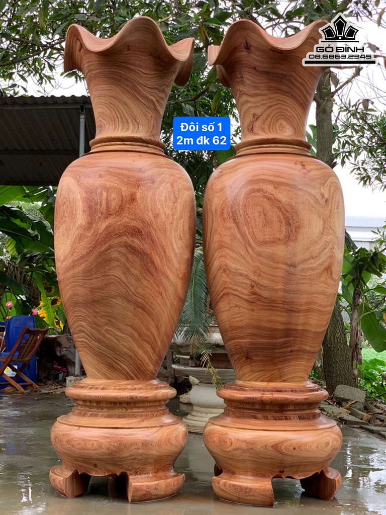 Lục Bình Gỗ Hương Cao 200 Đường Kính 62 (cm) 0