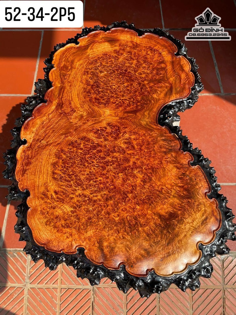 Khay Trà Gỗ Nu Hương Cao 52 Ngang 34 Dày 2.5 (cm) 1