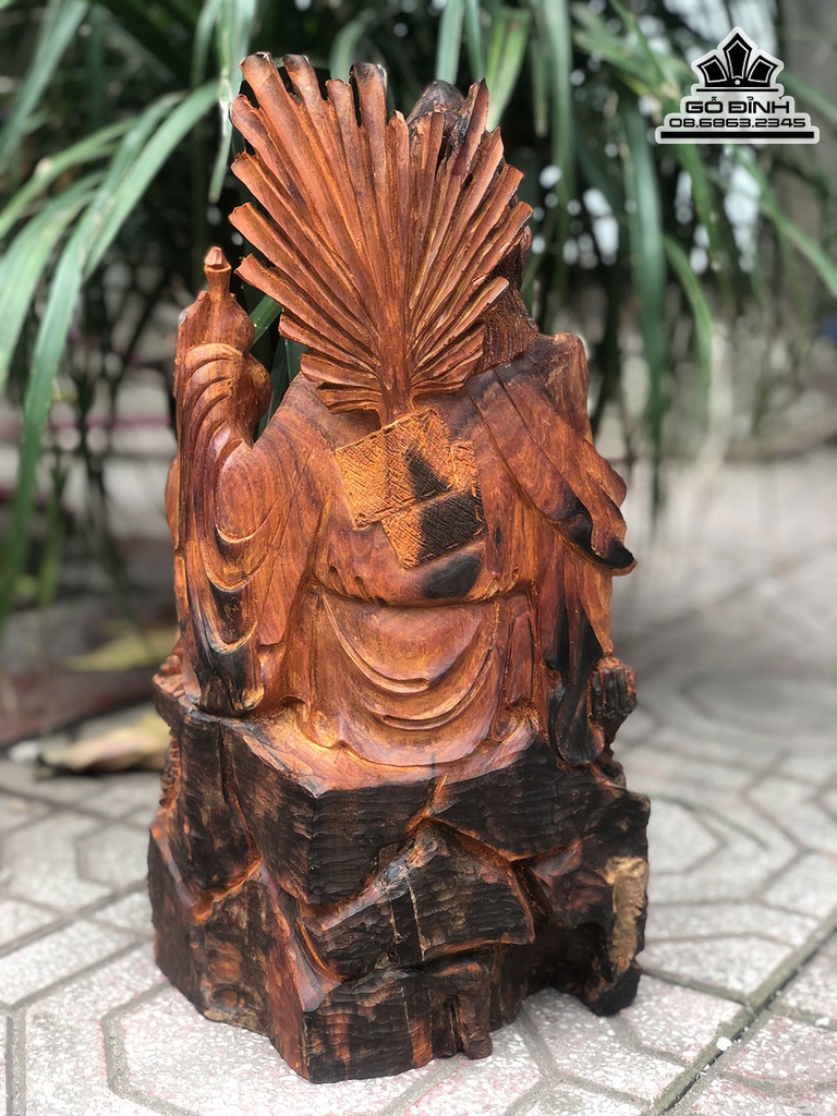 Tượng Tế Công Gỗ Trắc Cao 40 Ngang 20 Sâu 18 (cm) 3