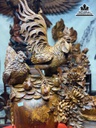 Tượng Gia Ddinghf Gà Gỗ Hương cao 96 Ngang 62 Sâu 36 (cm) 3
