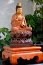 Tượng Phật Quan Âm Gỗ Bách Xanh Cao 40 Đường Kính 15 (cm) 2