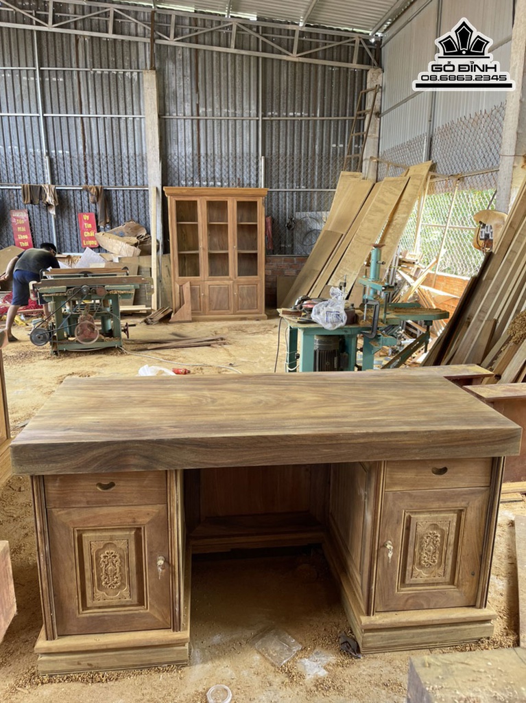 Bàn Làm Việc Gỗ Lim Mặt  Dài 160 Rộng 69 Dày 10 (cm) 5