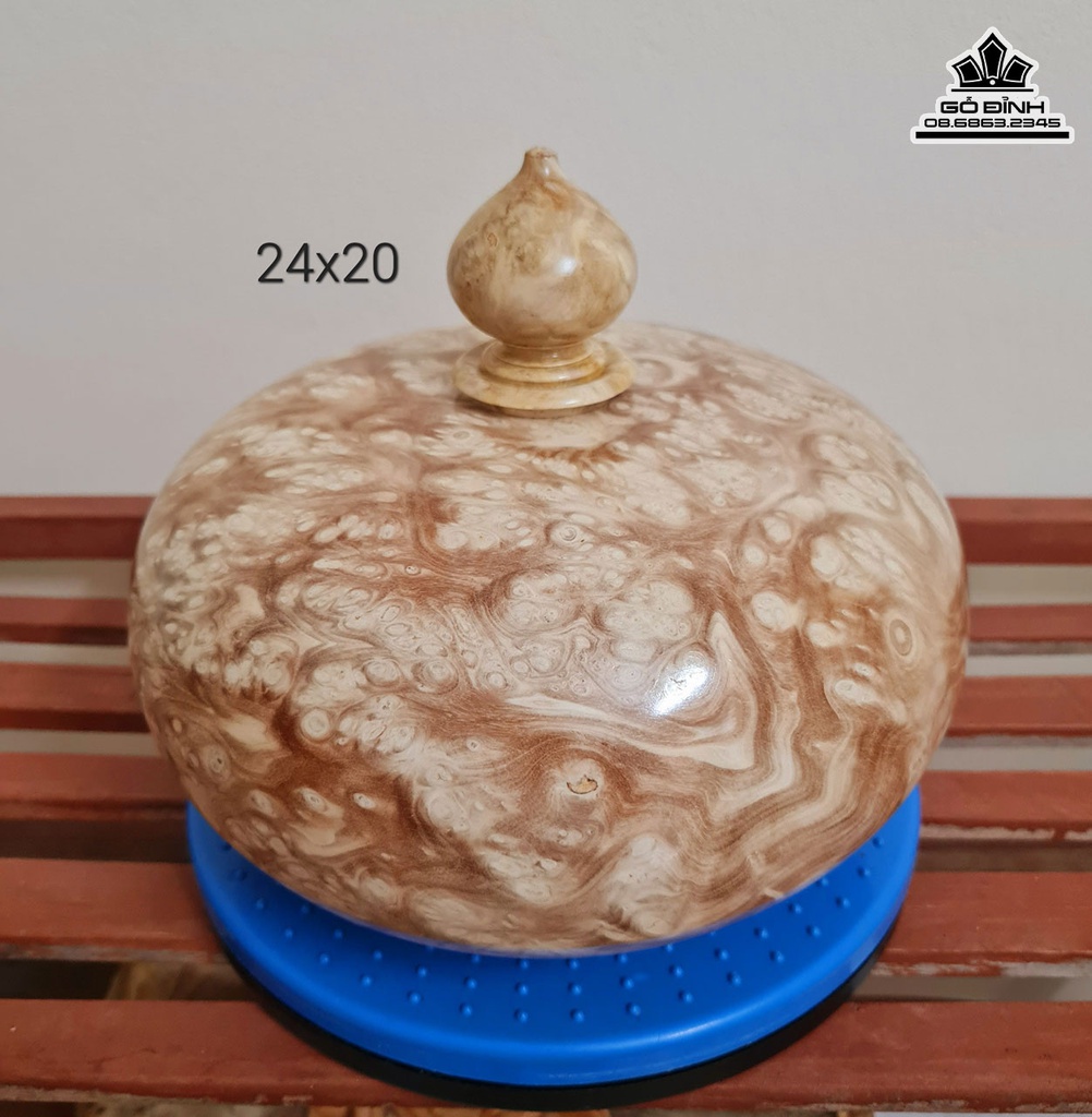 Bình Chum Phú Quý Gỗ Nu Nghiến Cao 20 Đường Kính 24 (cm) 3