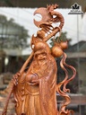 Tượng Ông Thọ Gỗ Hương Cao 96 Ngang 43 Sâu 22 (cm) 2