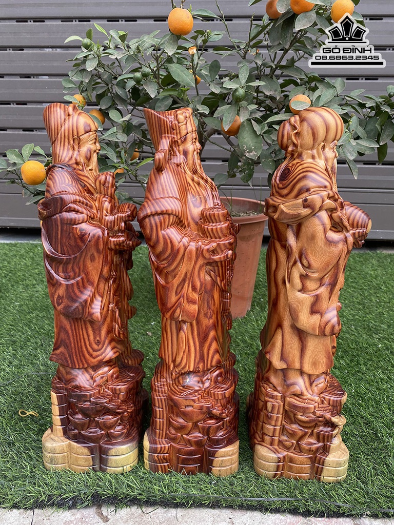 Tượng Phúc Lộc Thọ (Tam Đa) Cao 39 Ngang 13.5 Sâu 10.5 (cm) 0