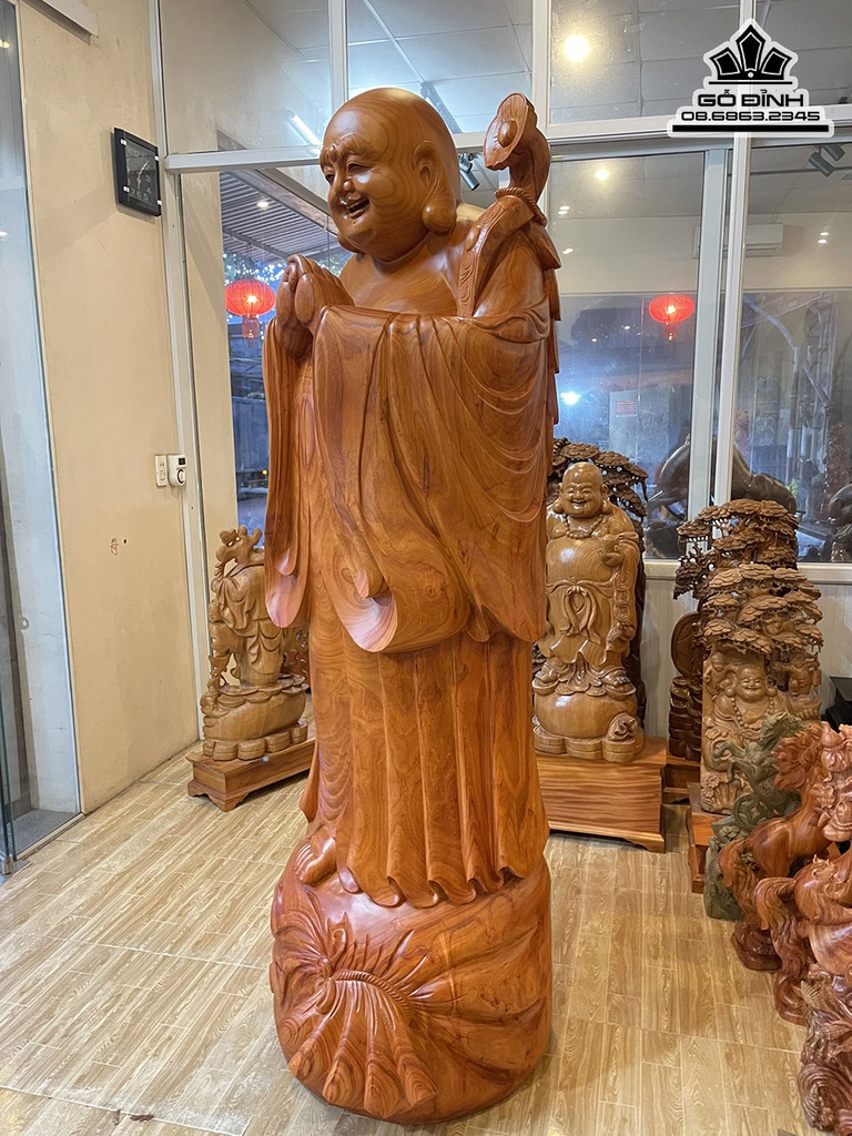 Tượng Phật Di Lặc Chúc Phúc Gỗ Hương  Cao 200 Ngang 65 Sâu 63 (cm) 2