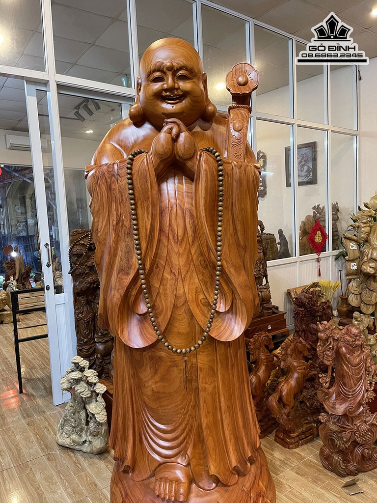 Tượng Phật Di Lặc Chúc Phúc Gỗ Hương  Cao 200 Ngang 65 Sâu 63 (cm)4