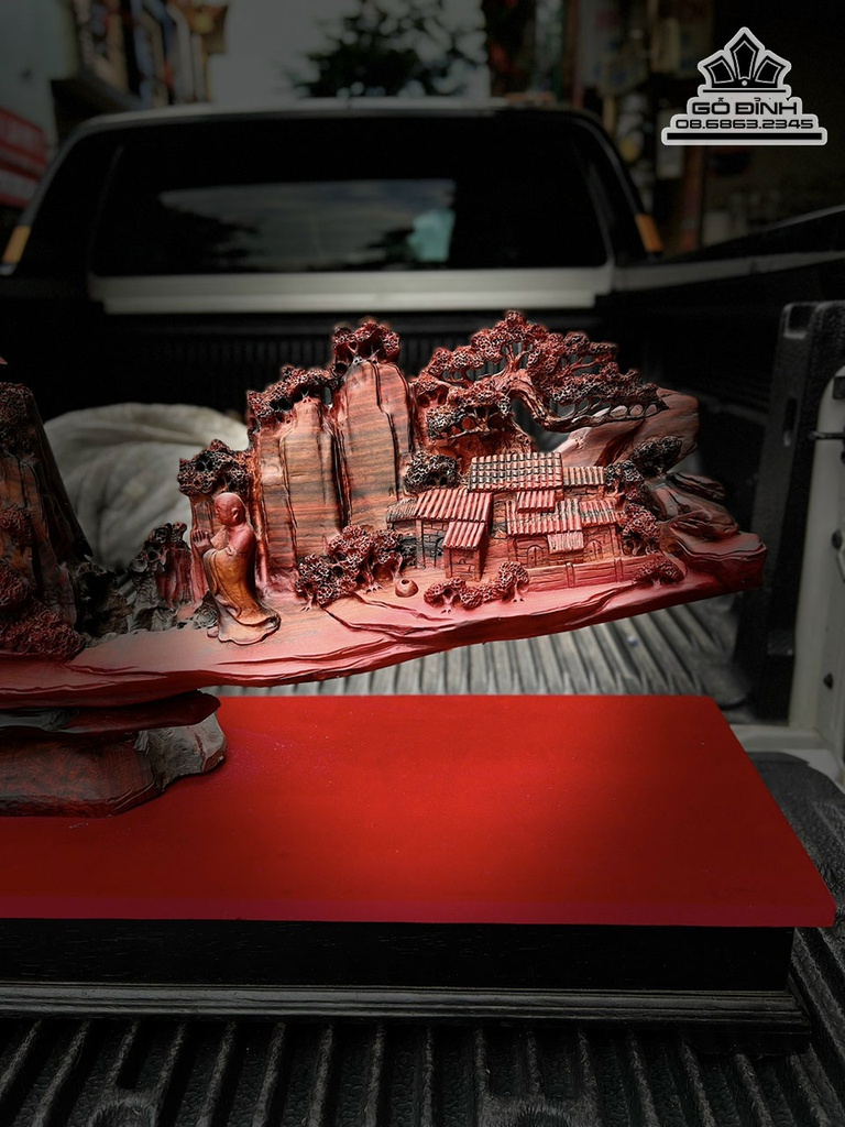 Tượng Nhất Tâm Bái Phật Gỗ Trắc  Cao 47 Ngang 95 Sâu 17 (cm)8