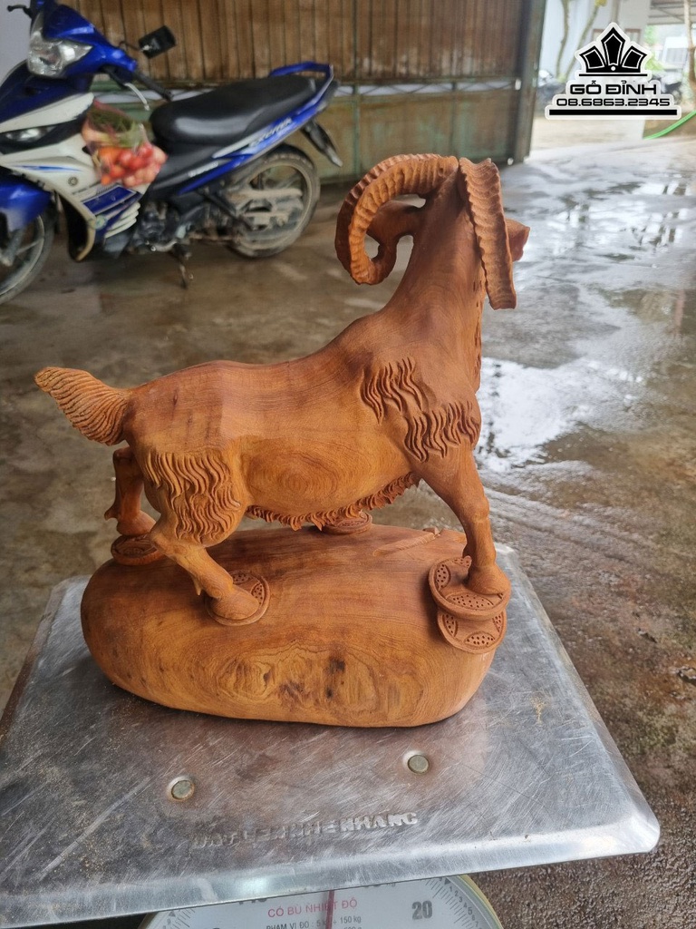 Tượng Nhất Dương Gỗ Ngọc Am Cao 31 Ngang 38 Sâu 15 (cm) 1