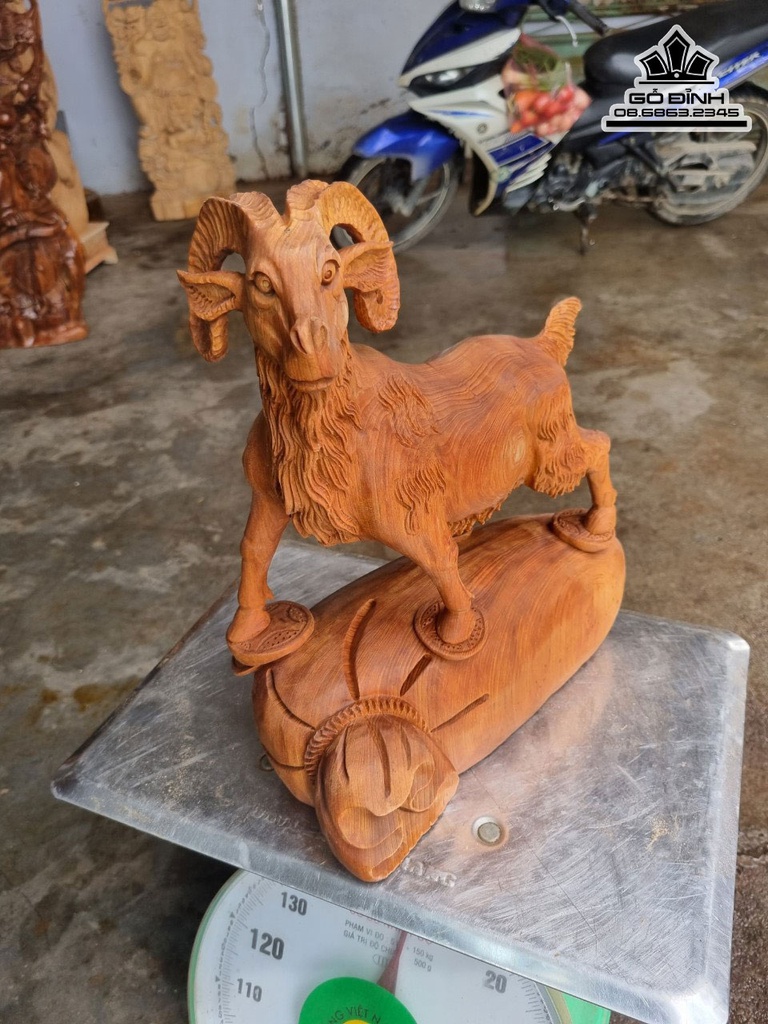 Tượng Nhất Dương Gỗ Ngọc Am Cao 31 Ngang 38 Sâu 15 (cm) 2