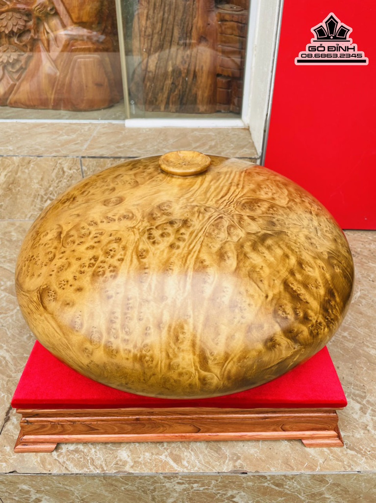 Bình Chum Phú Quý Gỗ Nu Kháo Cao 22 Đường Kính 48 (cm) 0