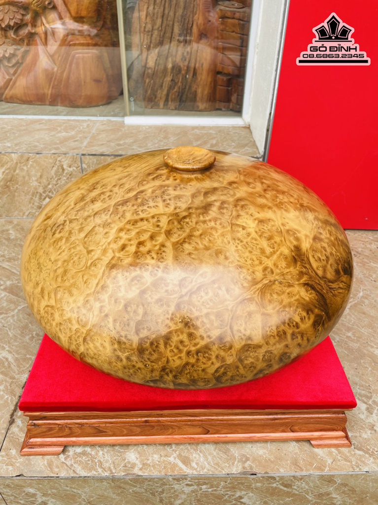 Bình Chum Phú Quý Gỗ Nu Kháo Cao 22 Đường Kính 48 (cm) 2