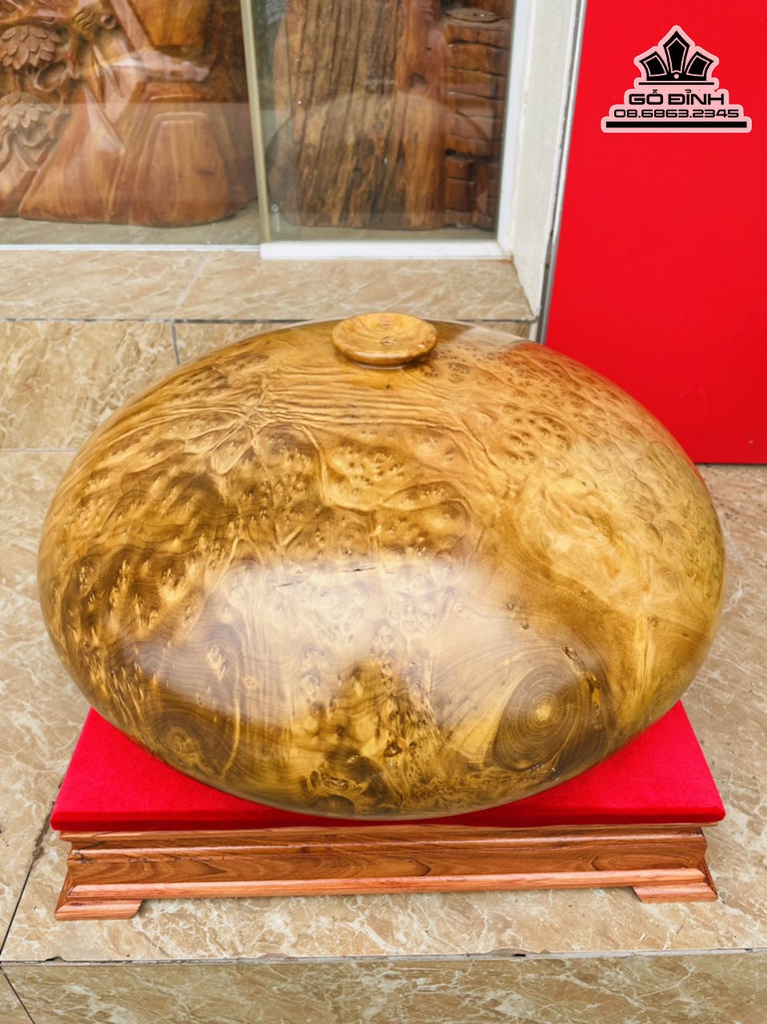 Bình Chum Phú Quý Gỗ Nu Kháo Cao 22 Đường Kính 48 (cm)8