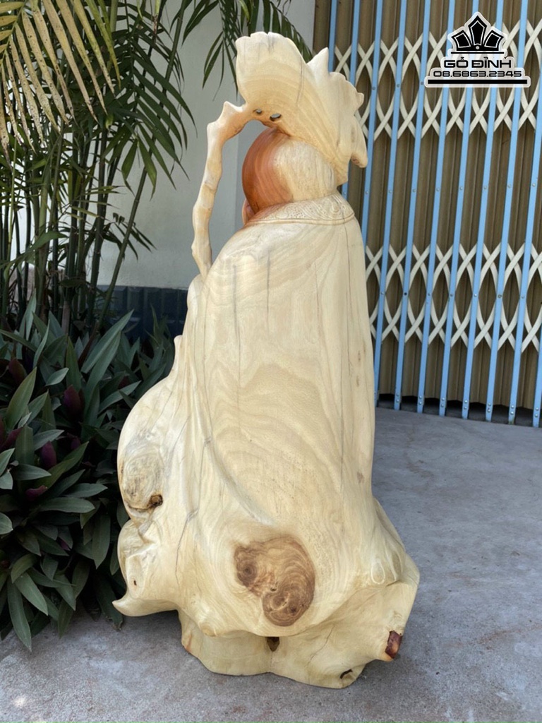 Tượng Ông Thọ Gỗ Hương Cao 75 Ngang 40 Sâu 30 (cm) 3