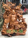 Tượng Phật Di Lặc Gỗ Hương Cao 92 Ngang 70 Sâu 38 (cm) 3