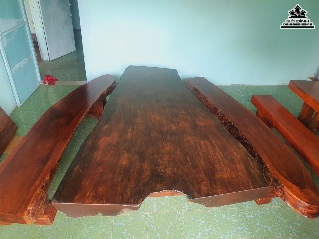 Bộ Bàn Ghế Gỗ Muồng Đen Nguyên Khối 1