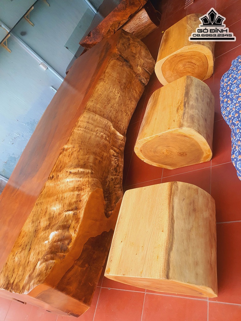 Bộ Bàn Ghế Gỗ Phay Nguyên Khối 1