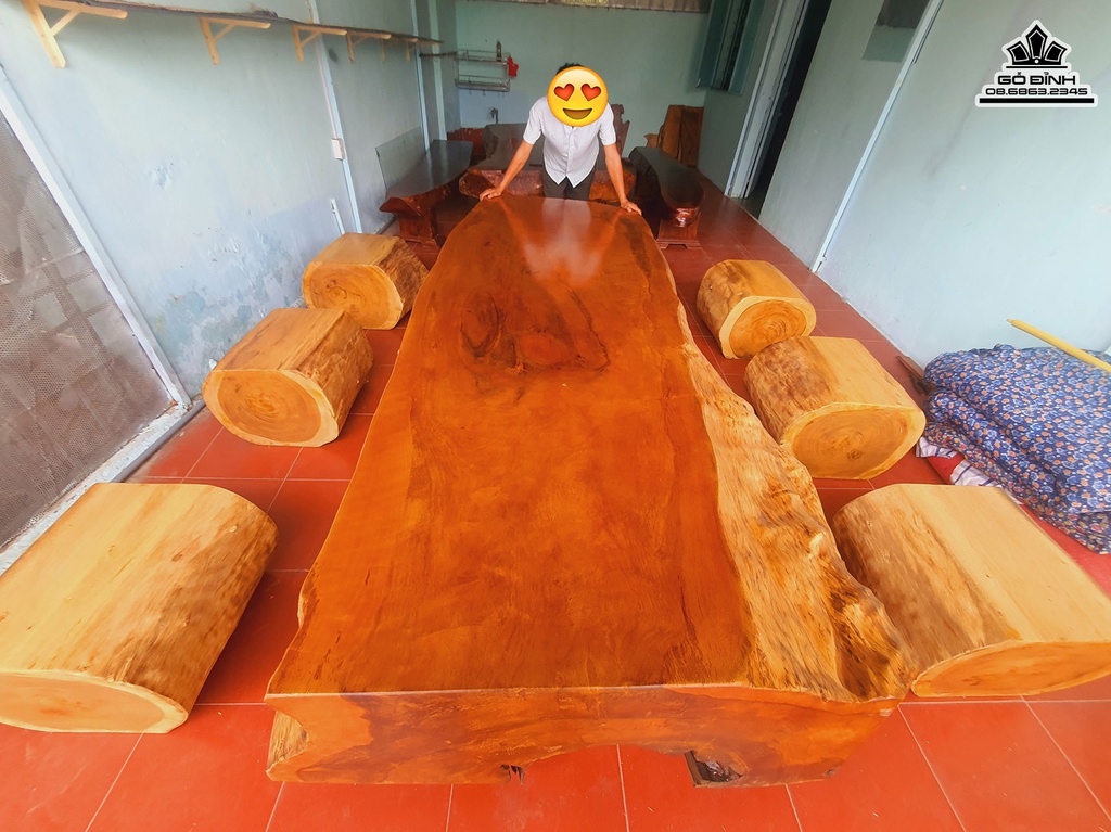 Bộ Bàn Ghế Gỗ Phay Nguyên Khối 2