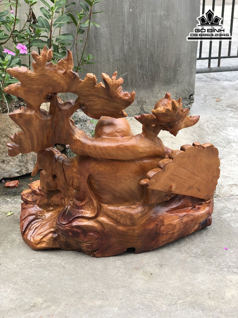 Tượng Phật Di Lặc Gỗ Hương Cao 54 Ngang 54 Sâu 25 (cm) 1