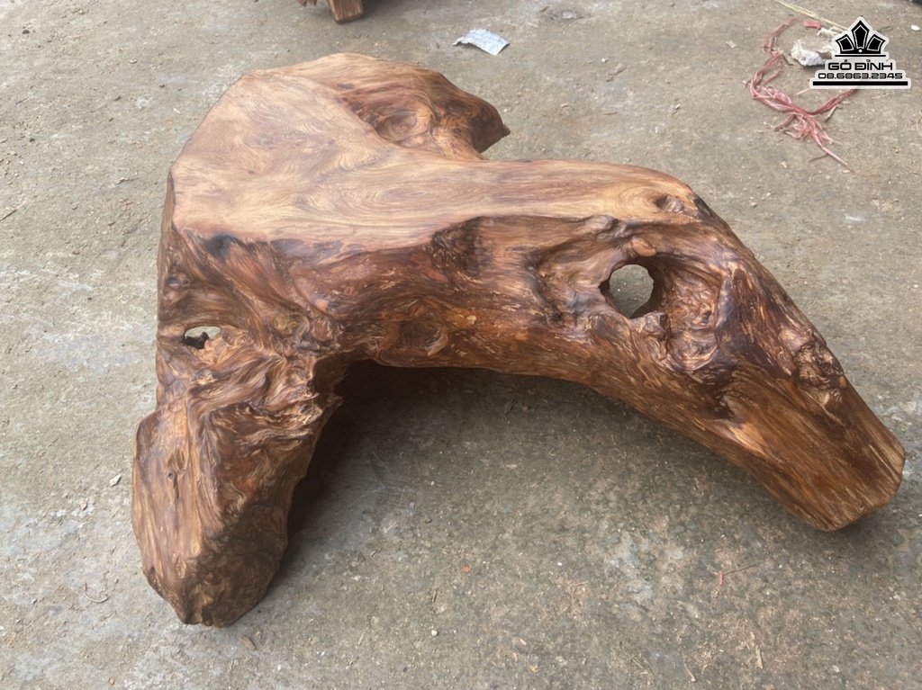 Đôn Gỗ Ngọc Am Hà Giang Cao 25 Mặt 46-29 (cm) 3