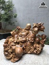 Tượng Di Lặc Tam Phúc Gỗ Hương Cao 38 Ngang 56 Sâu 48 (cm) 0