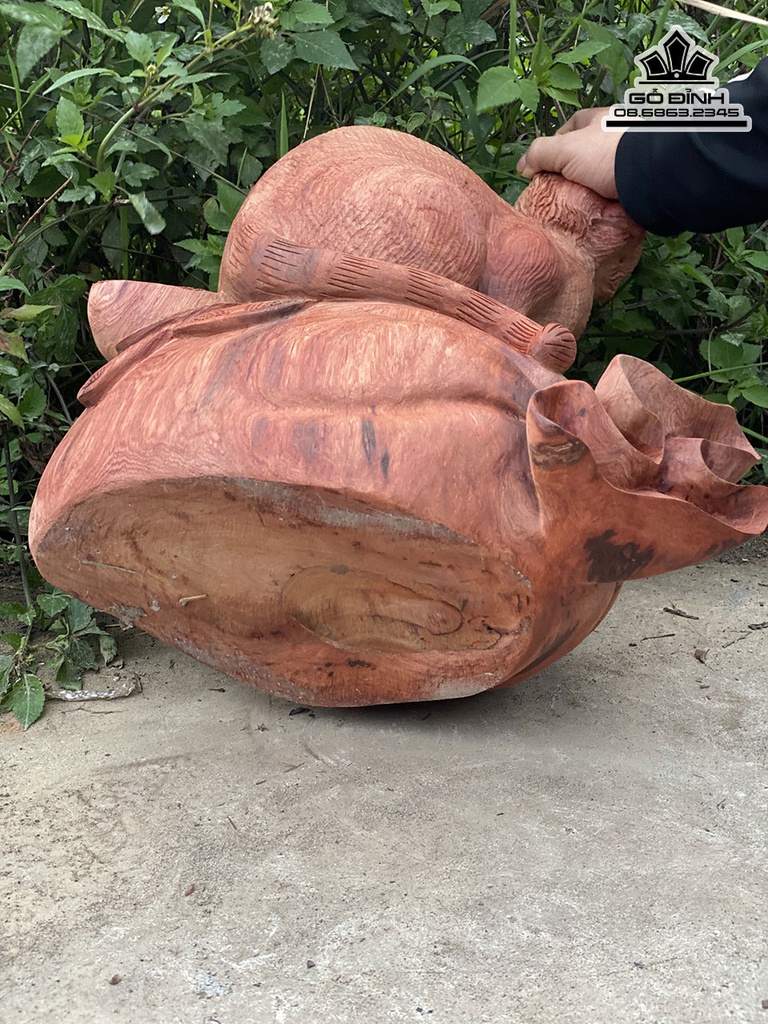 Tượng Mèo Gỗ Hương Cao 45 Ngang 38 Sâu 30 (cm) 1