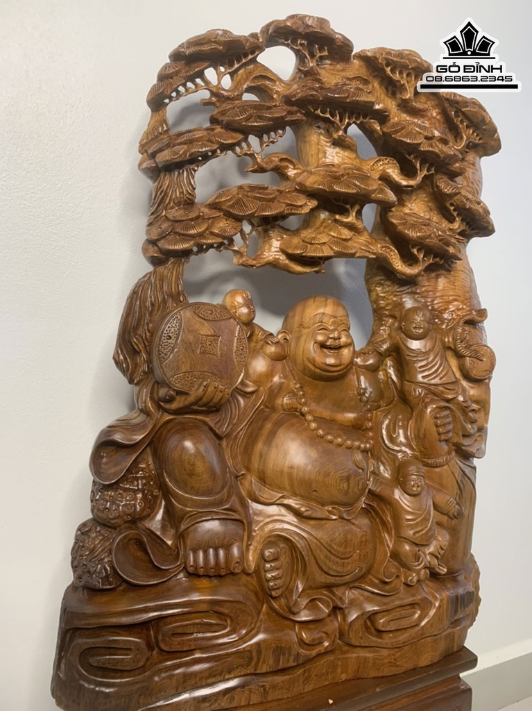 Tượng Phật Di Lặc Gỗ Ngọc Am Cao 85 Ngang 65 Sâu 25 (cm) 1