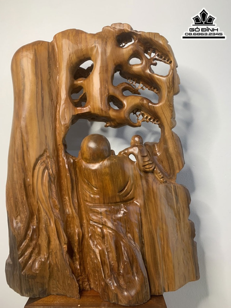 Tượng Phật Di Lặc Gỗ Ngọc Am Cao 85 Ngang 65 Sâu 25 (cm) 2