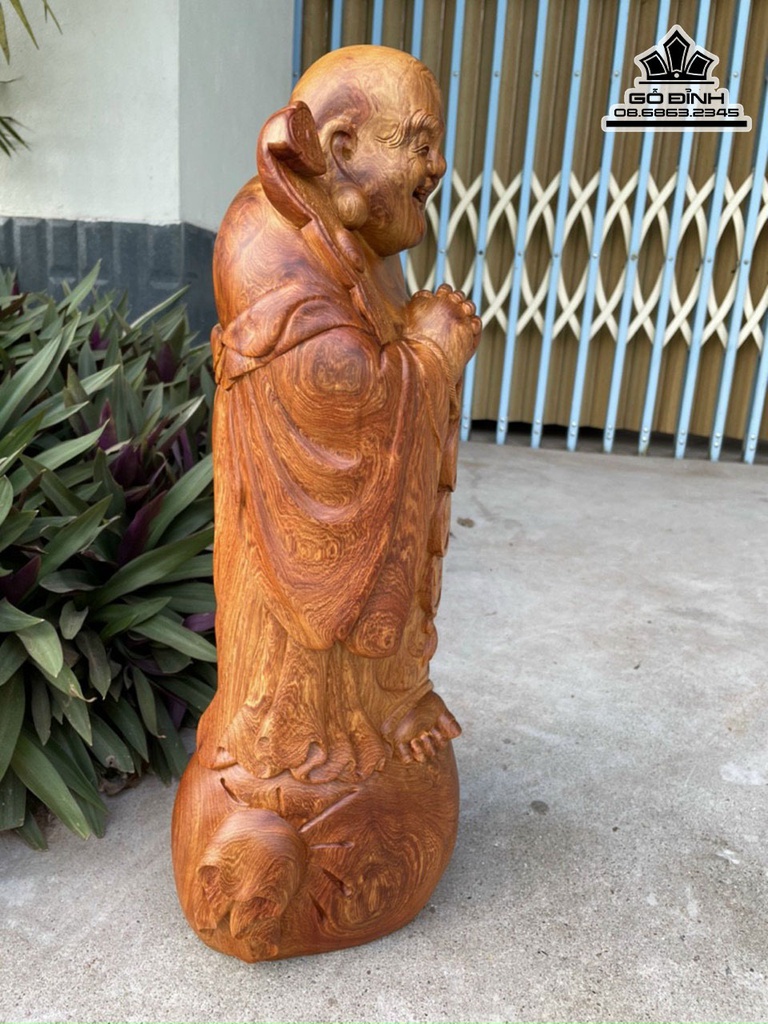 Tượng Phật Di Lặc Chúc Phúc Gỗ Hương Cao 50 Ngang 22 Sâu 17 (cm) 1