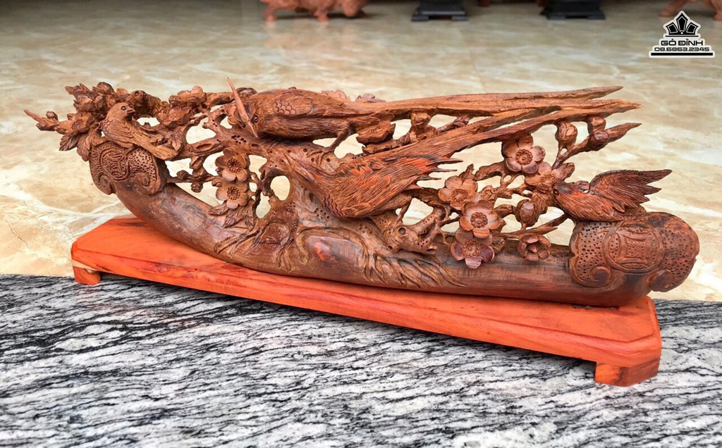 Gậy Như Ý Mai Trĩ Gỗ Trắc Cao 18 Ngang 55 Sâu 13 (cm) 0