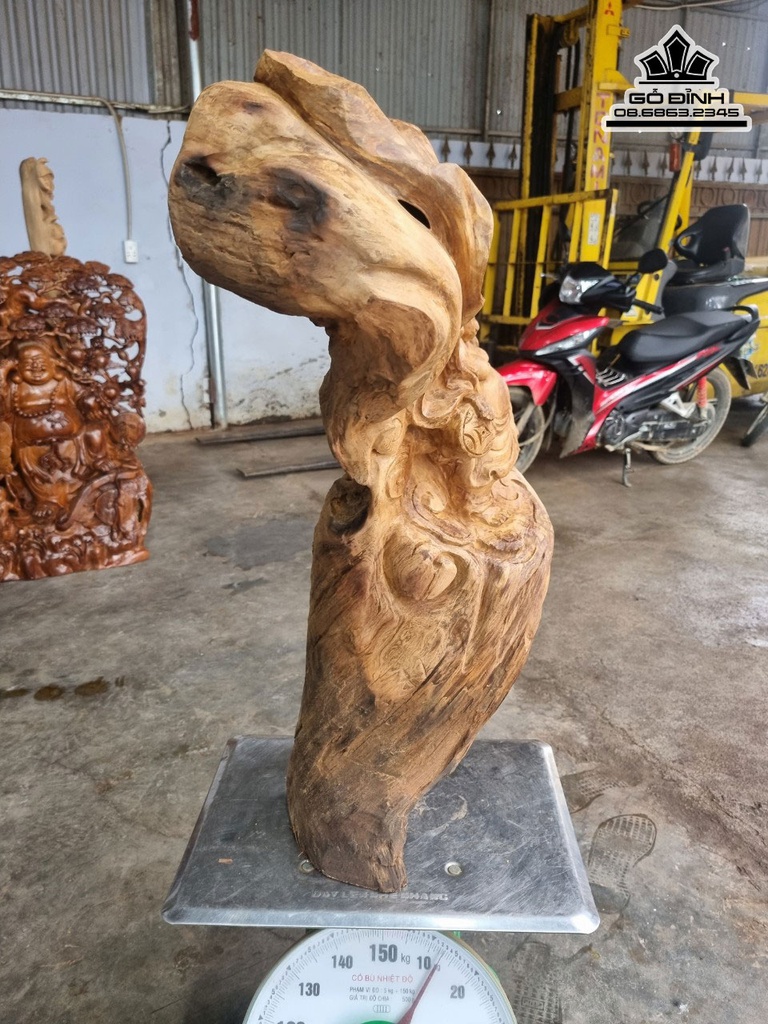 Tượng Phật Di Lặc Gỗ Ngọc Am Cao 78 Ngang 36 Sâu 22 (cm)5