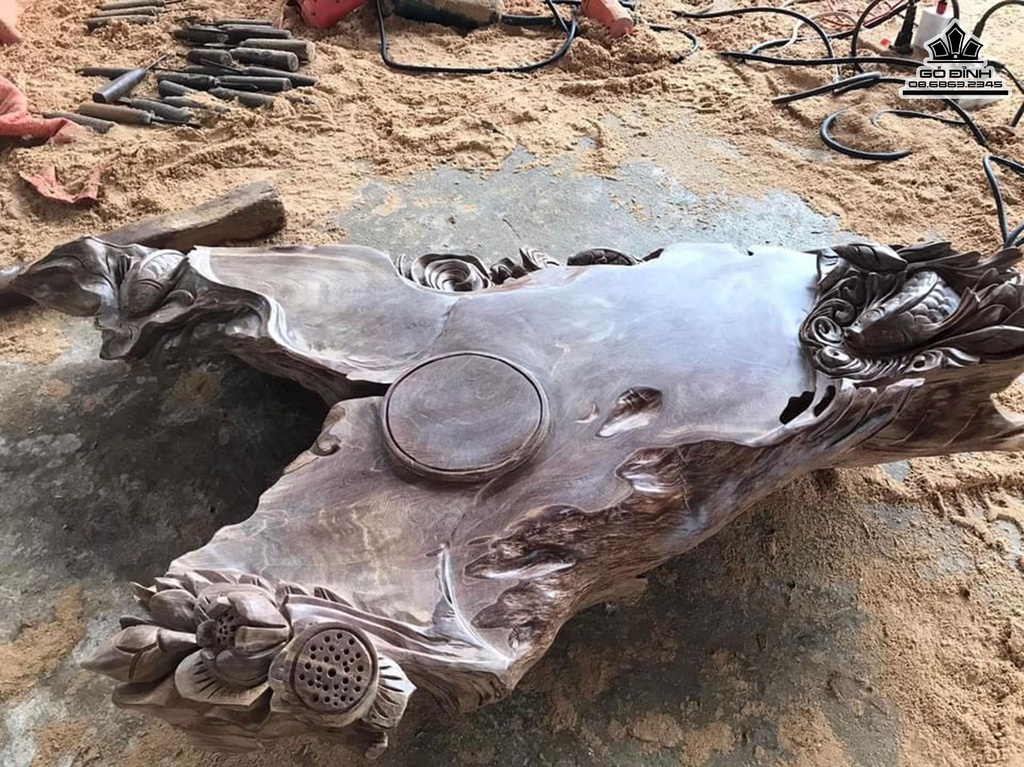 Khay Trà Gỗ Ngọc Am Cao 20 Ngang 89 Rộng 50 (cm) 3