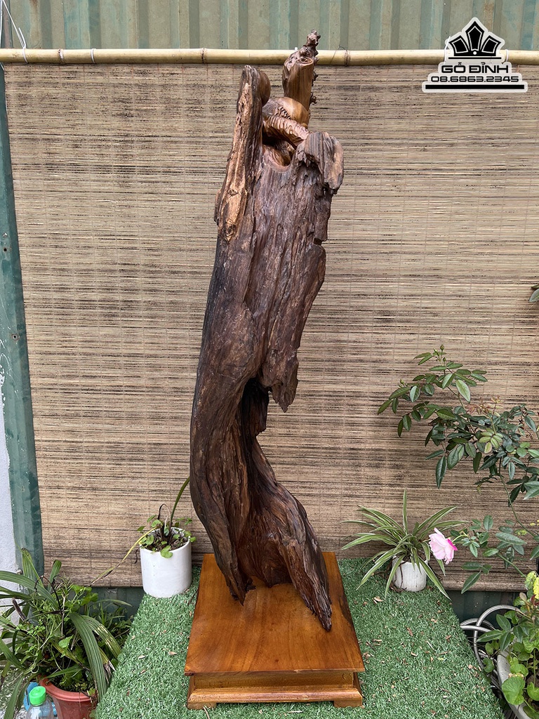 Tượng Đạt Ma Sư Tổ Gỗ Bách Xanh Cao 118 Ngang 31 Sâu 25 (cm) 0