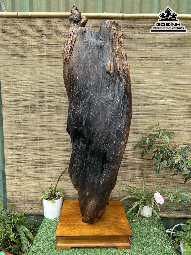 Tượng Đạt Ma Sư Tổ Gỗ Bách Xanh Cao 118 Ngang 31 Sâu 25 (cm)3