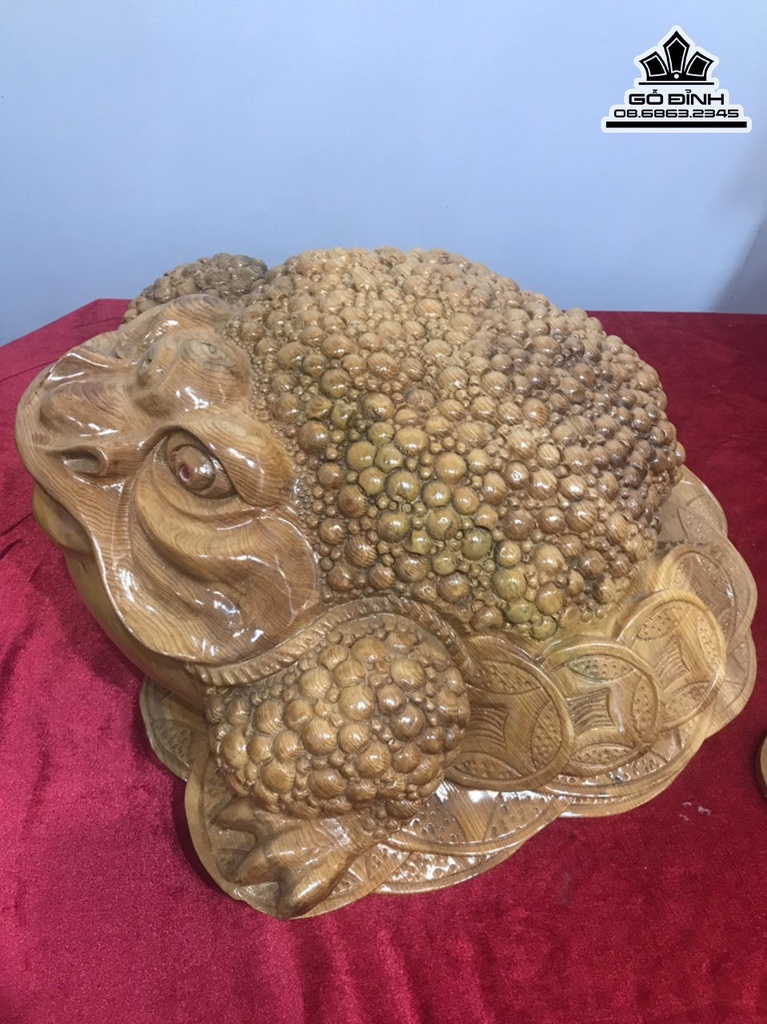 Tượng Cóc Gỗ Ngọc Am Cao 20 Ngang 46 Sâu 36 (cm) 2