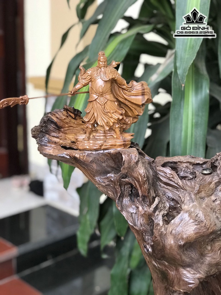 Tượng Quan Công Gỗ Bách Xanh Cao 72 Ngang 35 Sâu (cm) 1