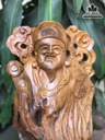 Tượng Thần Tài Gỗ Bách Xanh Cao 59 Ngang 28 Sâu 23 (cm) 3