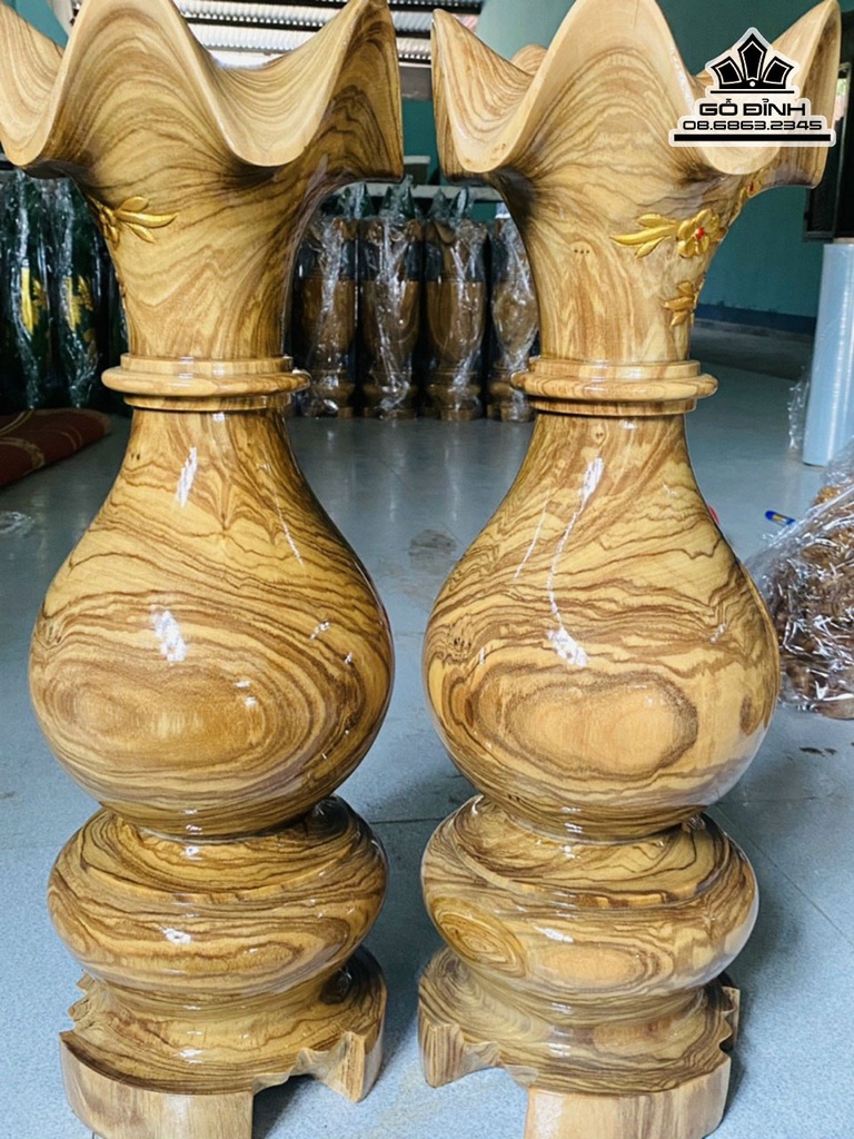 Lục Bình Gỗ Cẩm Bông Cao 58 Đường Kính 18 (cm) 0