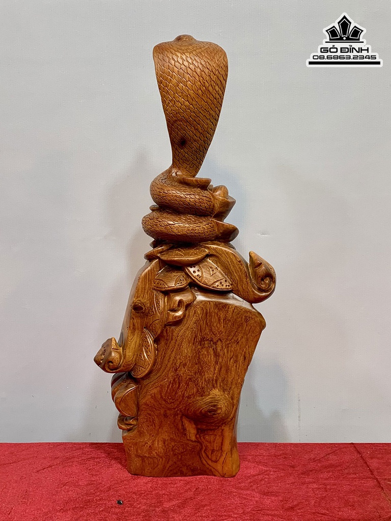 Tượng Rắn Gỗ Hương Gia Lai Cao 60 Ngang 22 Sâu 18 (cm) 0