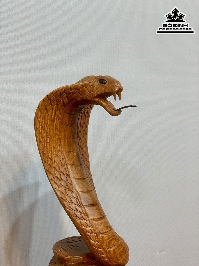 Tượng Rắn Gỗ Hương Gia Lai Cao 60 Ngang 22 Sâu 18 (cm) 3