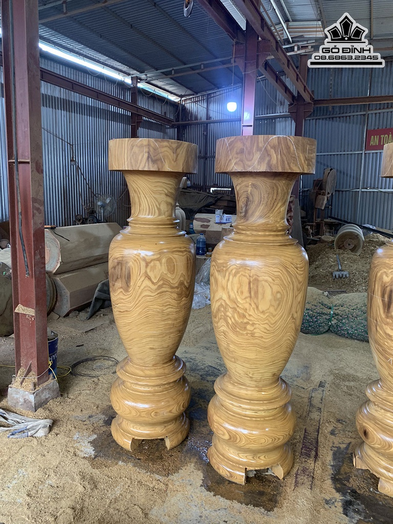 Cặp Lục Bình Gỗ Cẩm Vàng Cao 180 Đường Kính 53 (cm) 2