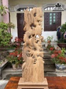 Tượng Nhất Long Vờn Ngọc Gỗ Ngọc Am Liền Khối 2