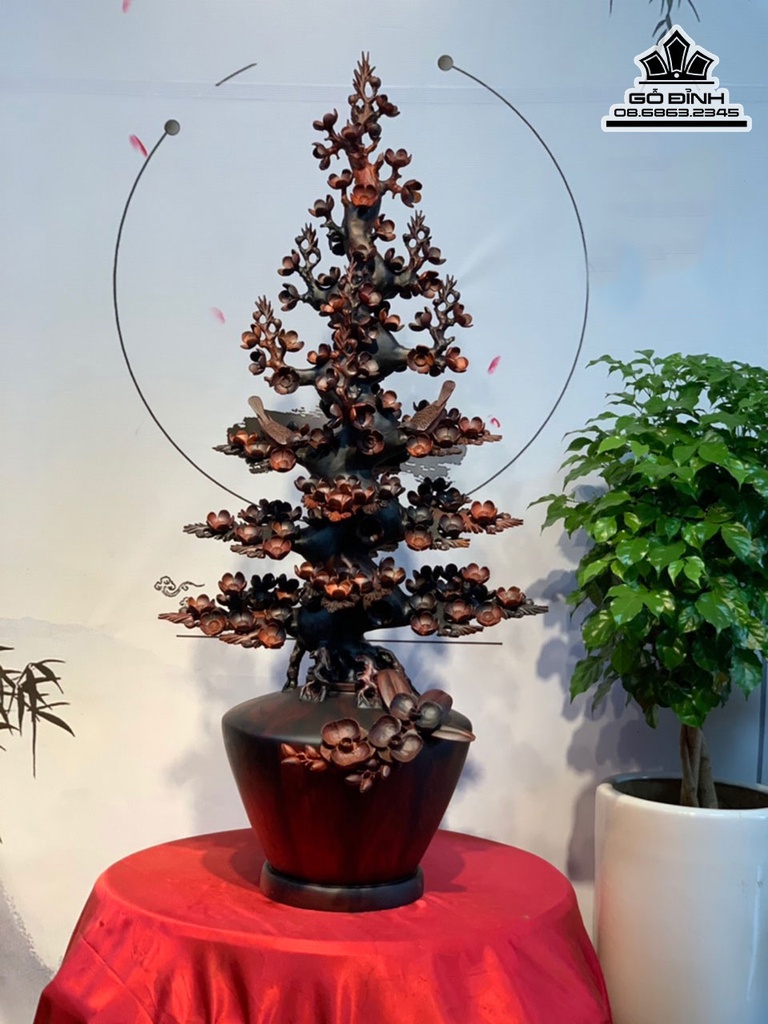 Bình Mai Gỗ Trắc Cao 103 Ngang 48 Sâu 35 (cm) 0